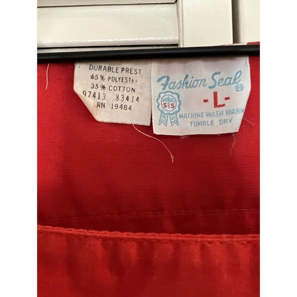 Vintage Fashion Seal Womens Hospital Auxiliary Red Uniform Smock Dress N… - Picture 3 of 6